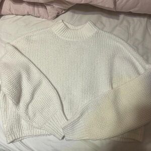 Hollister White Turtleneck Sweater